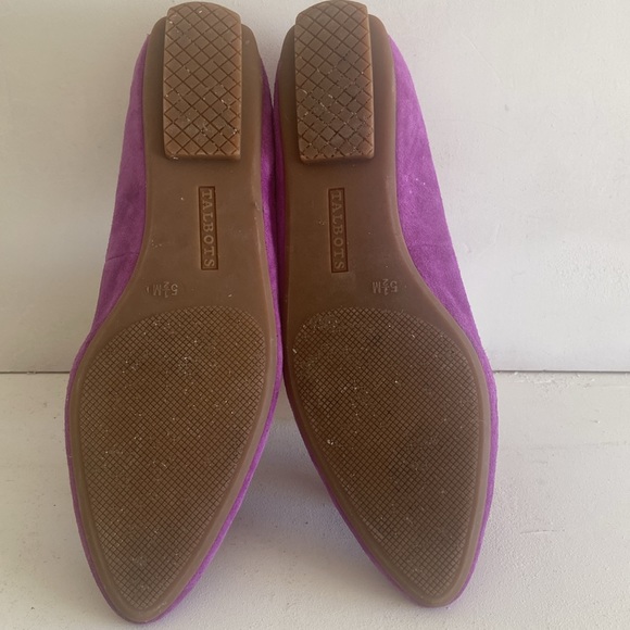 Talbots raspberry suede leather flats with tassel detail Size 5 1/2 - Picture 8 of 11